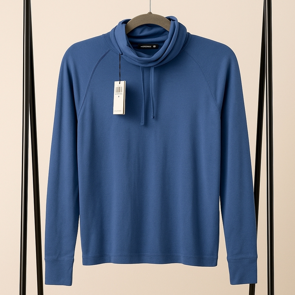 Ralph Lauren Blue Turtleneck Sweater Soft Knit Timeless